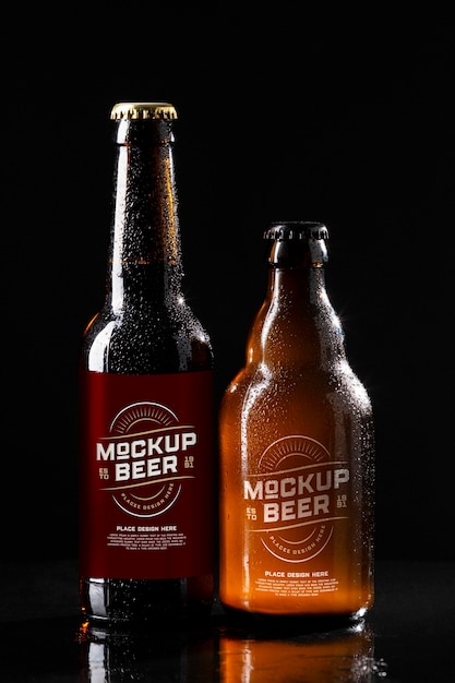 american style beer glass mockup