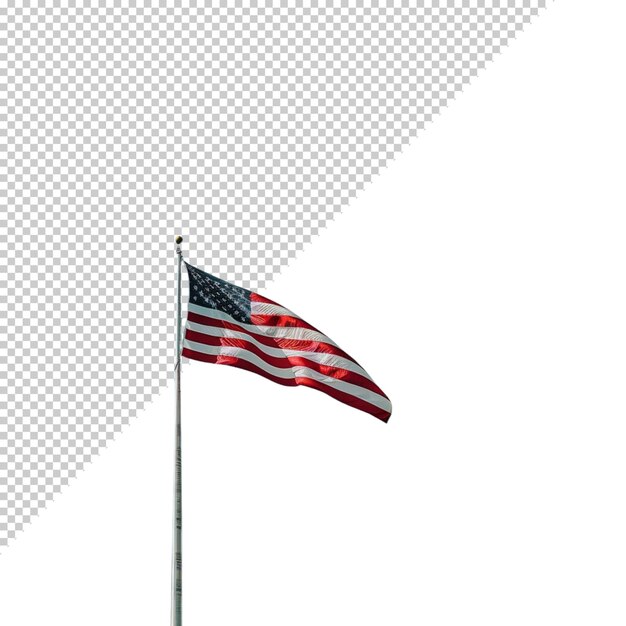 Amerikaanse vlag op doorzichtige achtergrond