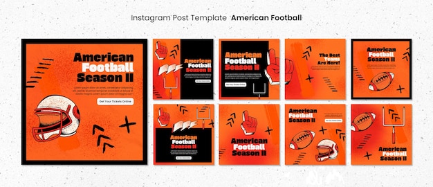 Amerikaanse voetbal instagram posts