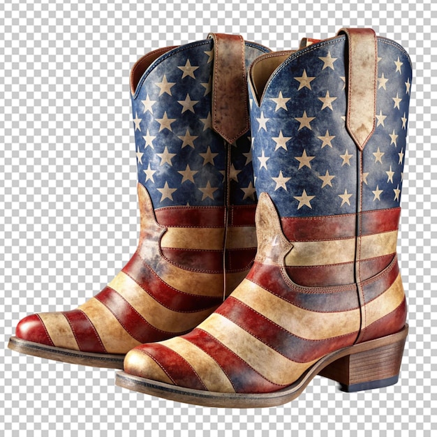 PSD amerykański flaga kowbojskie buty