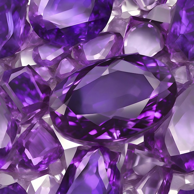 PSD amethyst colorful gemstone illustration