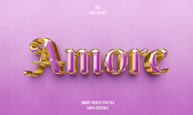 Amore text effect