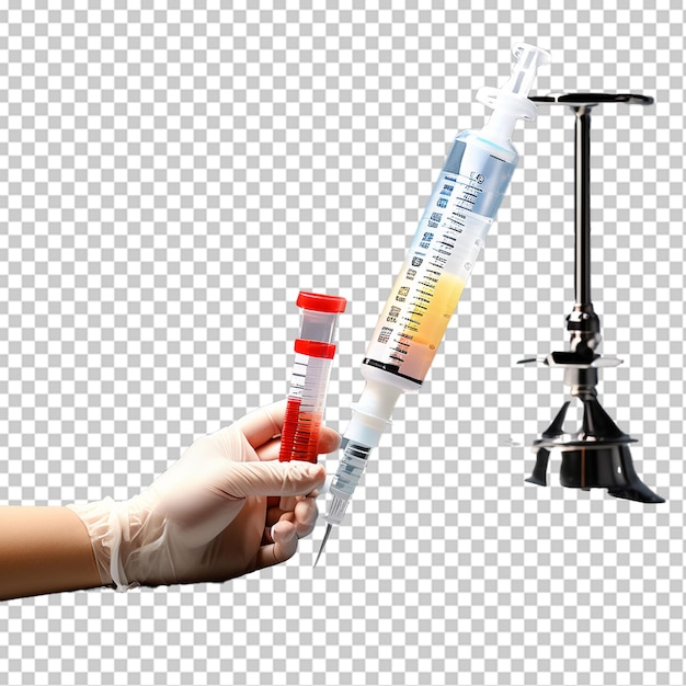 PSD ampuła szczepionki przeciwko koronawirusowi 3d renderowanie ilustracji na białym
