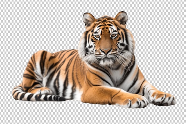 PSD amur wild tiger isolated image