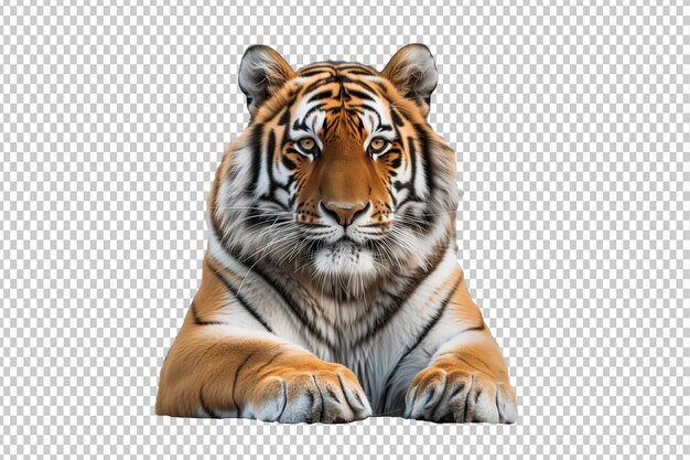 PSD amur wild tiger isolated image