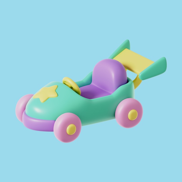 PSD amusement park bumper car icon