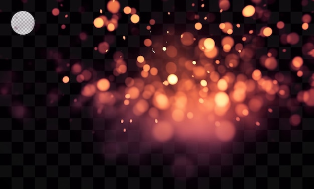 An abstract background with lights and sparkles.