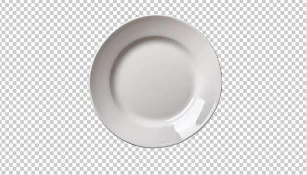 PSD 透明な背景の空の白いプレート皿