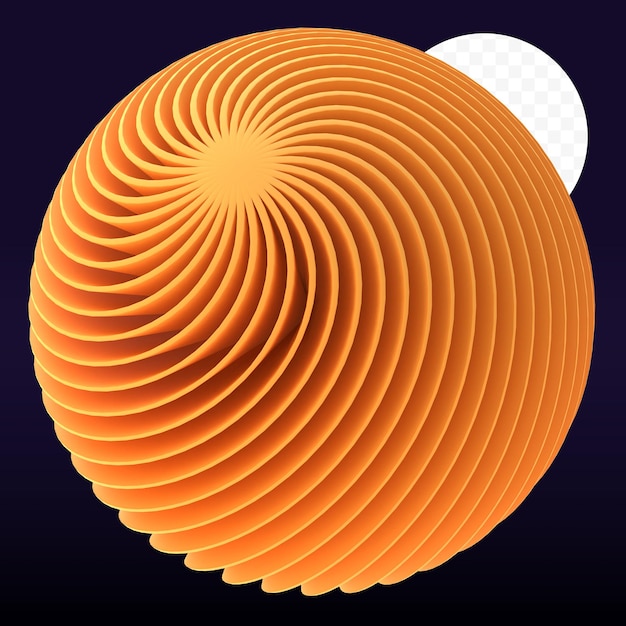 PSD Оранжевый объект с белым кругом посередине.