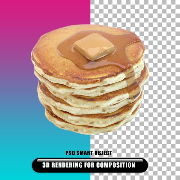 An unique concept of Shrove Tuesday with 3D rendering pancake on transparent background