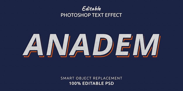 Текстовый эффект anadem photoshop