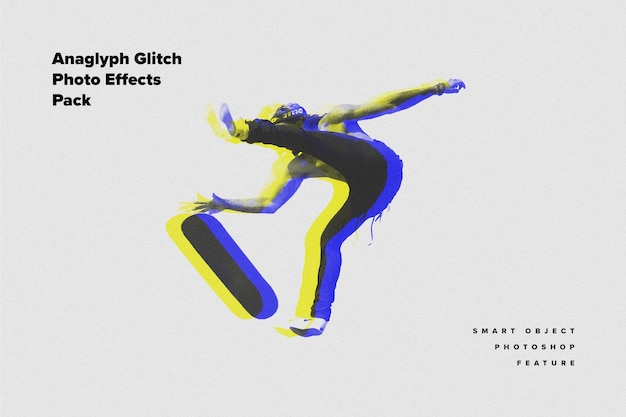 Anaglyph 3D Glitch Photo Effects