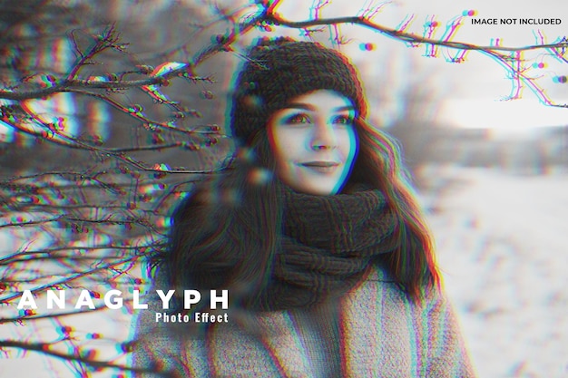 Anaglyph Photo Effect Template