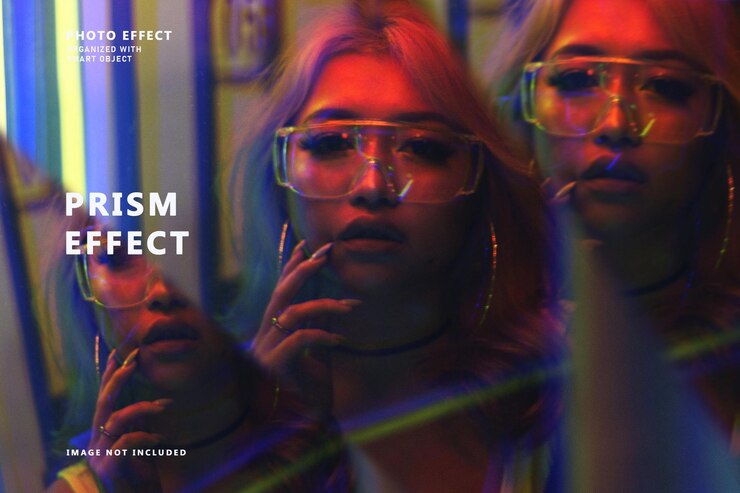 PSD anaglyph-prisma foto-effect