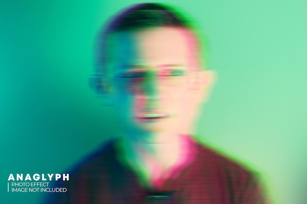 anaglyph psd photo effect photoshop addon