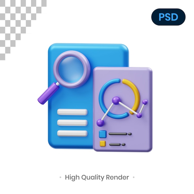 Analitycs 3D Icon Premium Psd