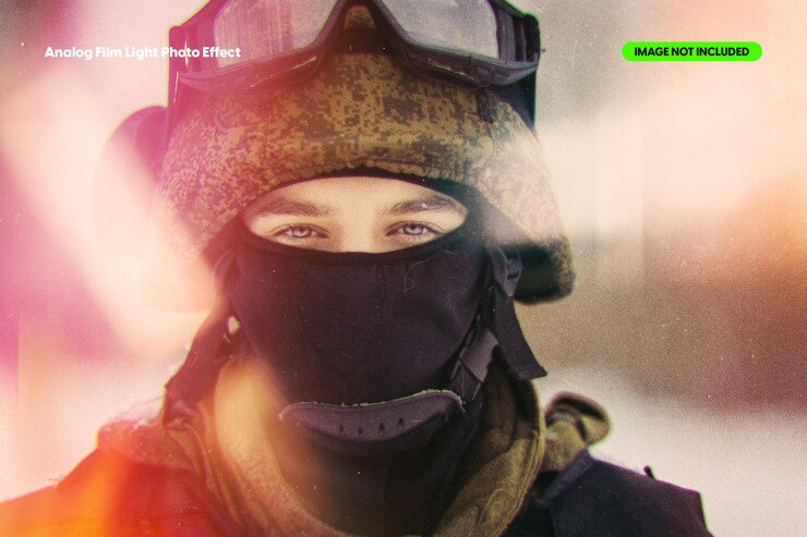 PSD analog film light photo effect