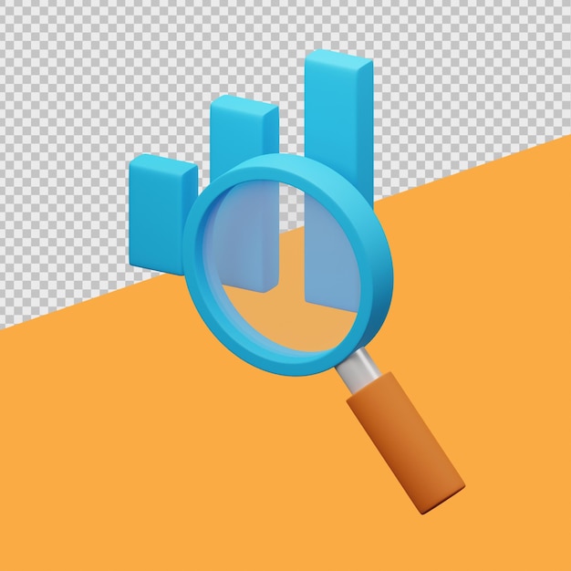 分析3Dファイナンスイラスト