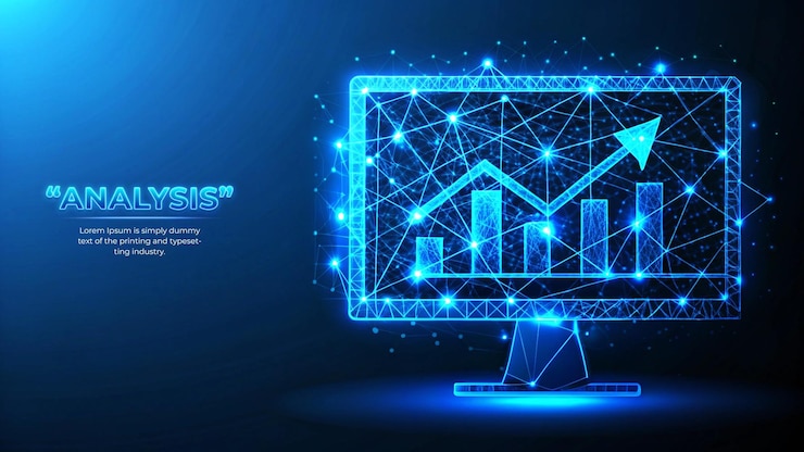 PSD analysis abstract low poly futuristic technology background design