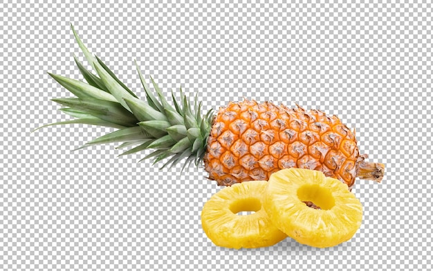 Ananas geïsoleerd op alfalaag