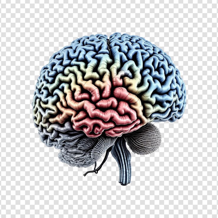 PSD anatomical illustration of a human brain