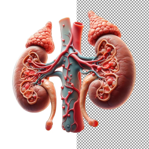 PSD anatomy insight isolated 3d human organ on png background