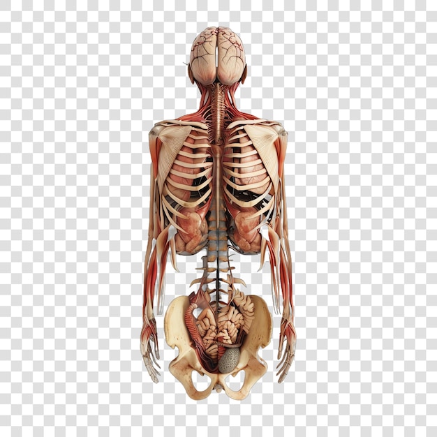 anatomy model transparent background realistic element isolated on transparent background