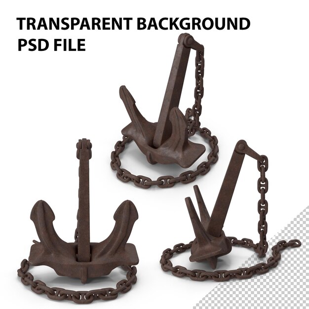 PSD anchor with chain segment png