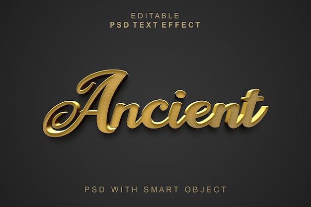 Ancient 3d text effect