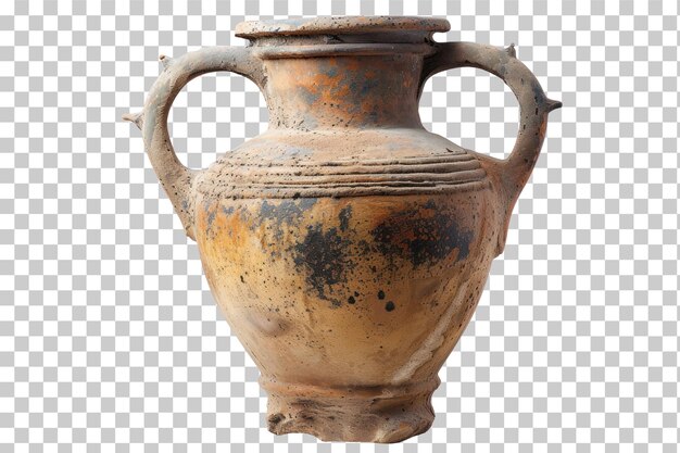 PSD ancient amorphous vase on a transparent background