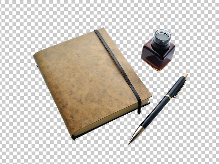 PSD ancient book with ink and pen
