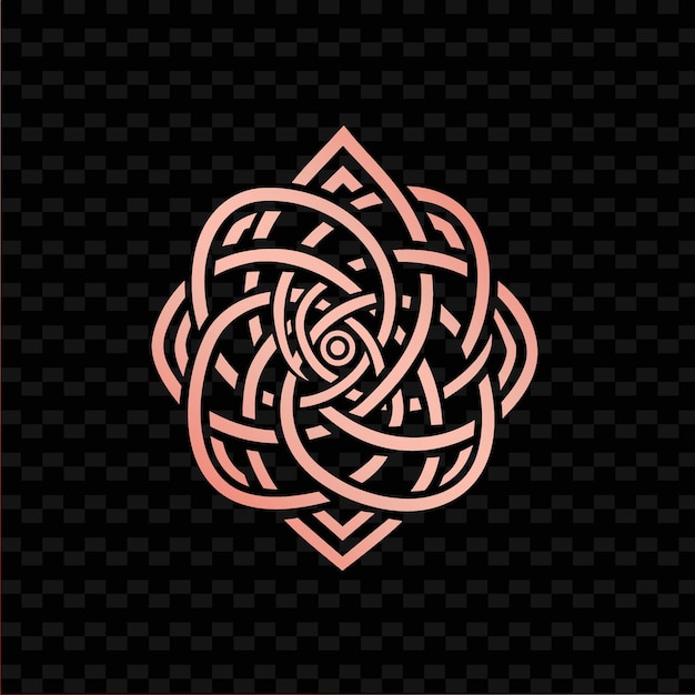 PSD ancient celtic druid order logo with knotwork and spirals fo creative tribal vector designs