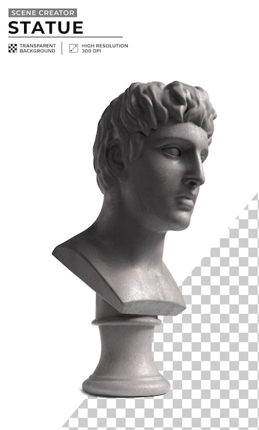 ancient cement statue of ruler for scenery creation