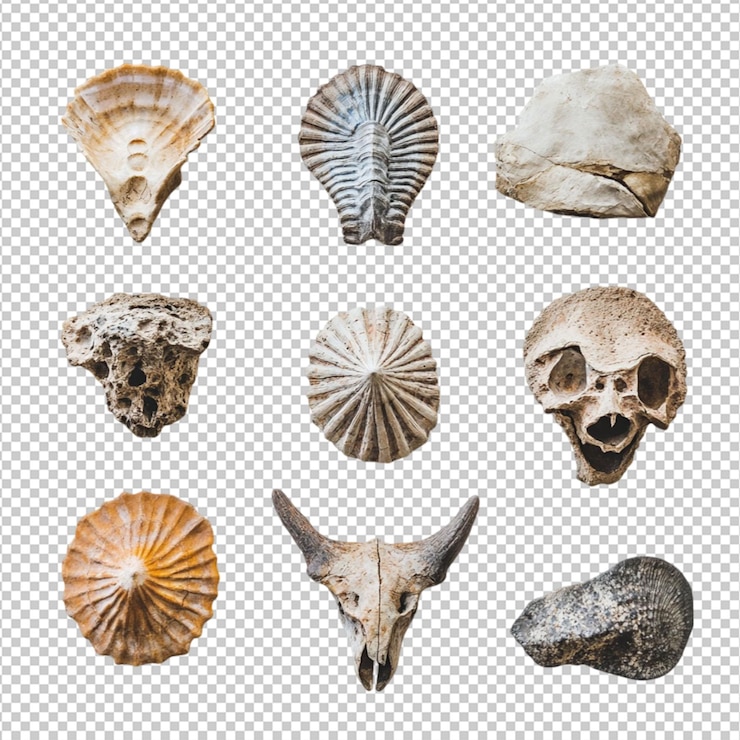 PSD ancient fossils collection diverse specimens paleontology natural history museum exhibit sea old