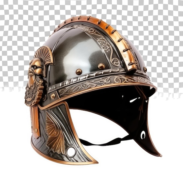 PSD ancient roman helmet protective uniforms armor protective helmet of the romans isolated on transparent background