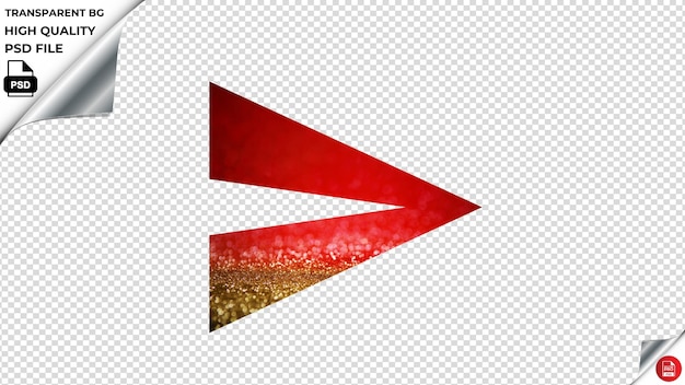 PSD android send glitter gold and red paint psd transparent