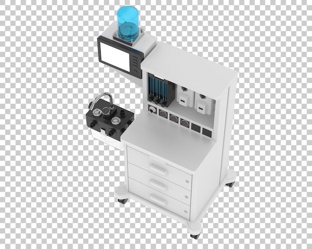 Anestesimaskin på transparent bakgrund 3D-rendera illustration