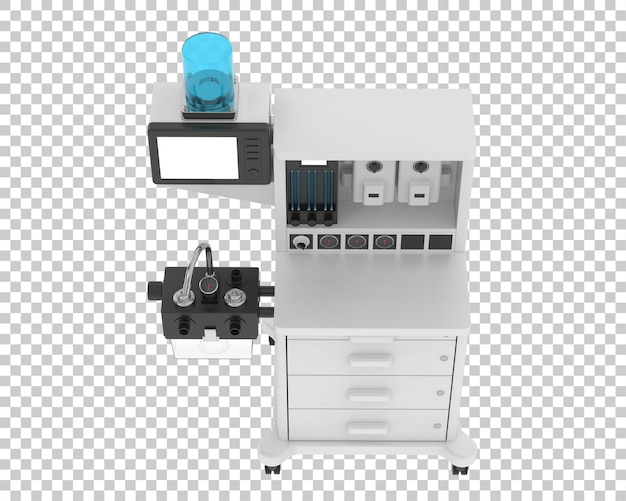 Anestesimaskin på transparent bakgrund 3D-rendera illustration