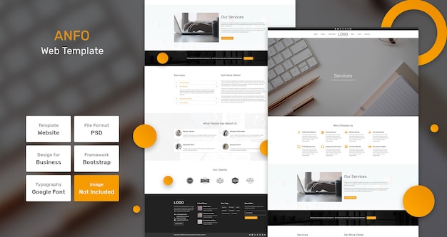 PSD anfo business web template