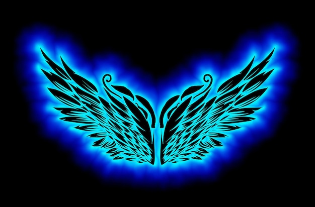 Angelsangrlicalgoldarchangeanimal wing angel tattoo vector illustration and painting freedo