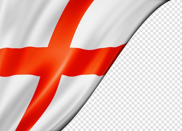 PSD angielska flaga odizolowana na białym sztandarze