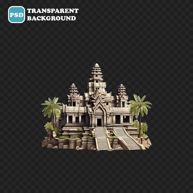 PSD angkor war icon isolated 3d render illustration