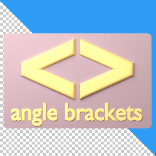 angle brackets icon isolated on the transparent background