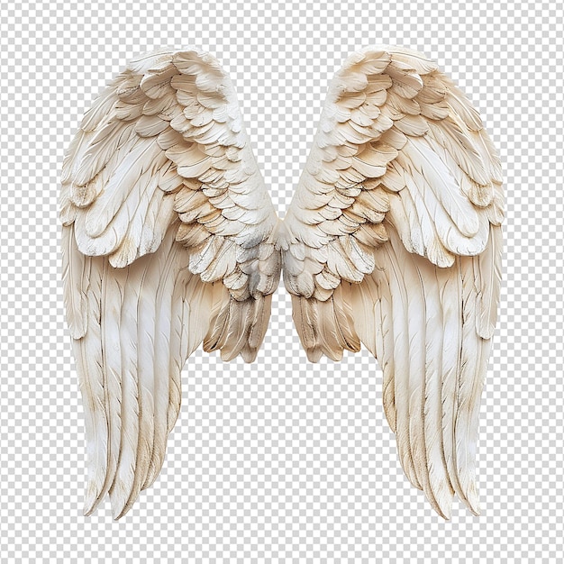 PSD angle wings isolated on transparent background