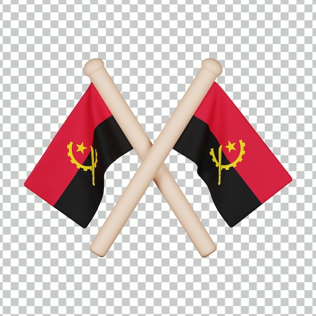 Angola flag 3d icon