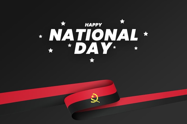 Angola flag design national independence day banner editable text and background