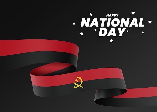 Angola flag design national independence day banner editable text and background