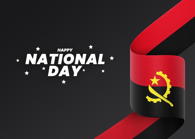 Angola vlag ontwerp nationale onafhankelijkheidsdag banner bewerkbare tekst en achtergrond