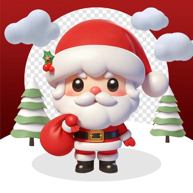 ANGRY CUTE SANTA 3D