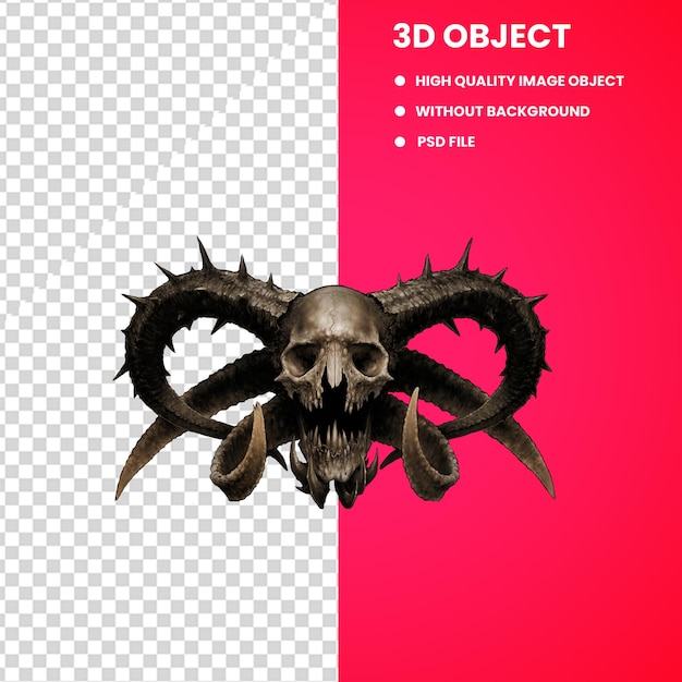 PSD angy skull